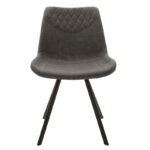 Καρέκλα Orca pakoworld PU ανθρακί-μαύρο πόδι - Image 3