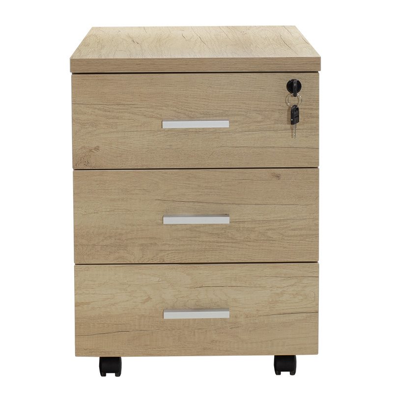 069-000018-2 Συρταριέρα τροχήλατη Lotus pakoworld 3ων συρταριών φυσικό-ανθρακί χρώμα 40x47x55εκ - Image 3