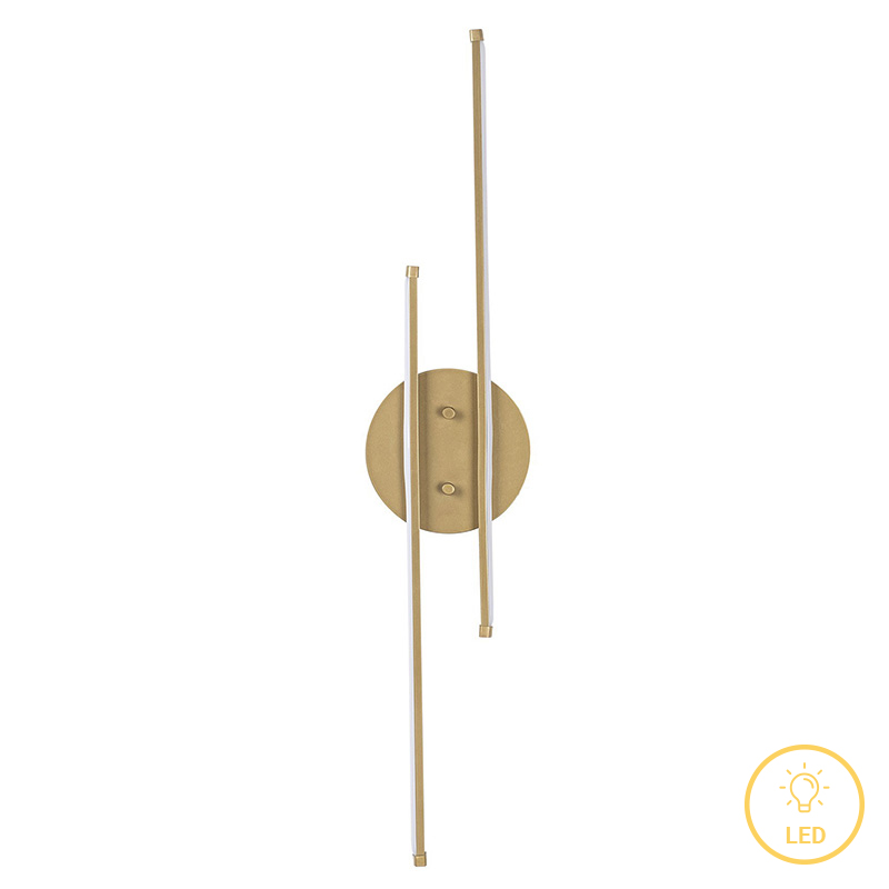 071-001528 Φωτιστικό τοίχου-απλίκα Expedition pakoworld LED 16W χρυσό 17x5x86εκ