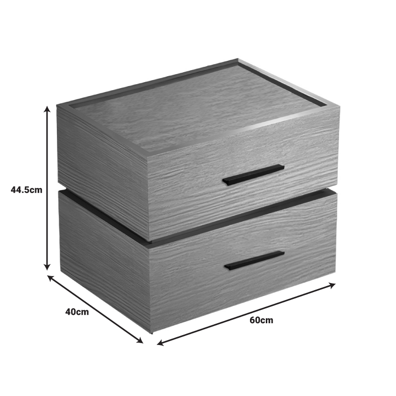 072-000140-2 Κομοδίνο Sonlen pakoworld mdf σε oak απόχρωση 60x40x44.5εκ - Image 3