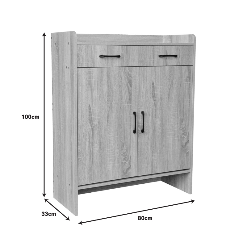 072-000146-5 Παπουτσοθήκη Gazen pakoworld 12 ζεύγων με συρτάρια σε φυσική απόχρωση 80x33x100εκ - Image 6