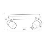 ΣΠΟΤ ΜΕ ΓΥΑΛΙ G9 II ΝΙΚΕΛ ΜΑΤ NAPLES - Image 2