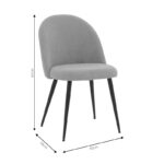 Καρέκλα Graceful pakoworld ύφασμα κίτρινο-πόδι μαύρο - Image 8