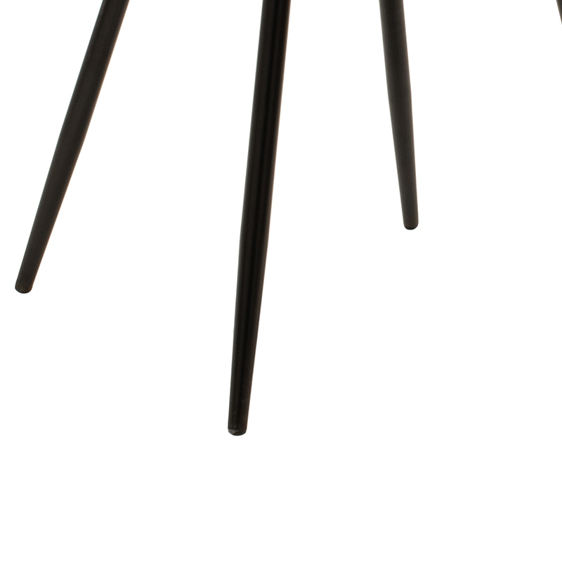 096-000020-6 Καρέκλα Giselle pakoworld βελούδο σκούρο πράσινο-μαύρο πόδι - Image 7