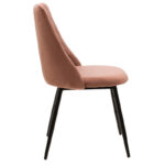 Καρέκλα Giselle pakoworld βελούδο σάπιο μήλο-μαύρο πόδι - Image 3