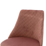 Καρέκλα Giselle pakoworld βελούδο σάπιο μήλο-μαύρο πόδι - Image 5