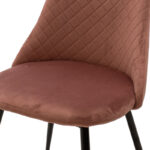 Καρέκλα Giselle pakoworld βελούδο σάπιο μήλο-μαύρο πόδι - Image 6