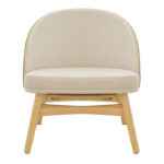 Καρέκλα Sarian pakoworld μπεζ ύφασμα-rubberwood φυσικό πόδι 69,5x71x70.5εκ - Image 5