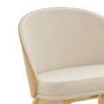 Καρέκλα Sarian pakoworld μπεζ ύφασμα-rubberwood φυσικό πόδι 69,5x71x70.5εκ - Image 7