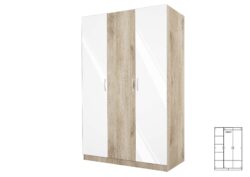 Ντουλάπα Τρίφυλλη 1211002 Σόνομα Λευκό