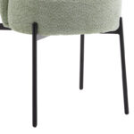 Καρέκλα Houlian pakoworld μέντα ύφασμα-πόδι μαύρο μέταλλο 44x66x89εκ - Image 3
