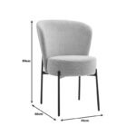 Καρέκλα Houlian pakoworld μέντα ύφασμα-πόδι μαύρο μέταλλο 44x66x89εκ - Image 4