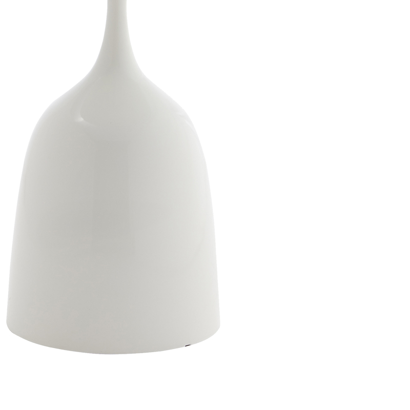 101-000100-2 Βοηθητικό τραπέζι Agrile Inart λευκό μέταλλο Φ50x60εκ - Image 3