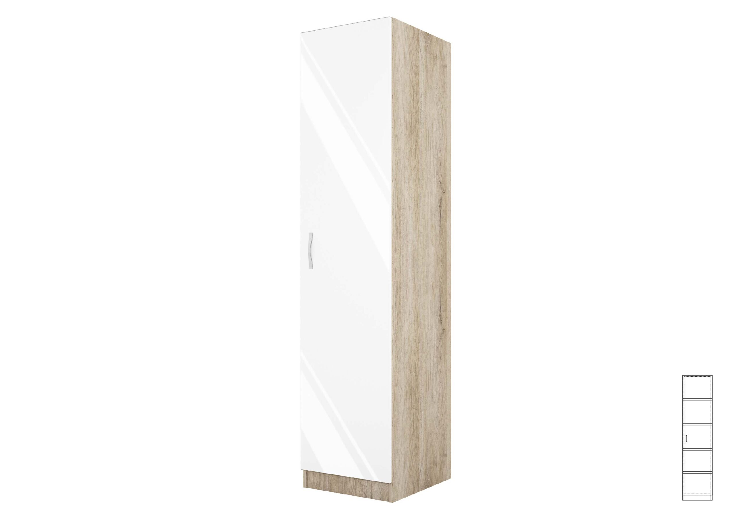 1010_son_b-01 Ντουλάπα Μονόφυλλη 1211010 Σόνομα Λευκό