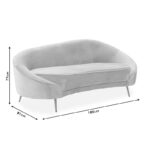 Καναπές 3θέσιος Amora pakoworld βελούδο κυπαρισσί-χρυσό 180x81x77εκ - Image 7