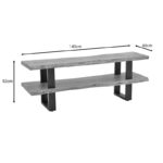 Έπιπλο τηλεόρασης Fuji pakoworld φυσικό μασίφ ξύλο ακακίας 140x40x52εκ - Image 7