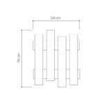 Κρεμάστρα Wave pakoworld λευκό 64x4x81εκ - Image 3