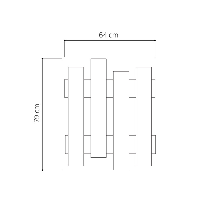 119-001084-2 Κρεμάστρα Wave pakoworld λευκό 64x4x81εκ - Image 3