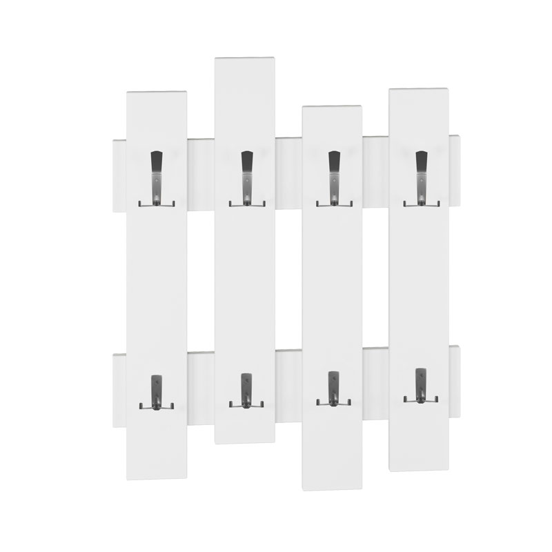 119-001084 Κρεμάστρα Wave pakoworld λευκό 64x4x81εκ