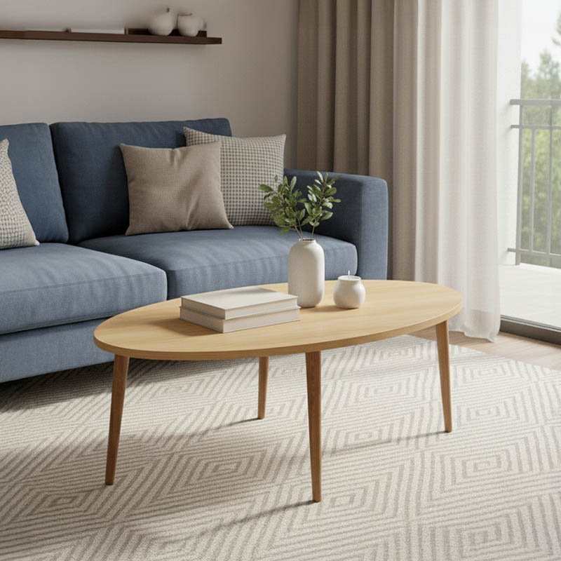 120-000135 Τραπέζι σαλονιού Barton pakoworld sonoma-καφέ 90x45x40εκ