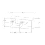 Έπιπλο τηλεόρασης Waldo pakoworld λευκό μελαμίνης 100x29,5x40εκ - Image 4