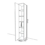 Στήλη Juan pakoworld λευκό 30x35x177εκ - Image 5