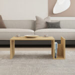 Τραπέζι σαλονιού Poko pakoworld σε oak απόχρωση 86.8x50x32,4εκ - Image 4