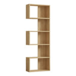 Βιβλιοθήκη Cascade pakoworld σε oak απόχρωση 51.8x22x150εκ