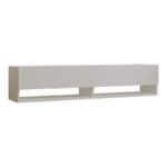 Έπιπλο τηλεόρασης επιτοίχιο Melosa pakoworld σε λευκή απόχρωση 141x30x31εκ