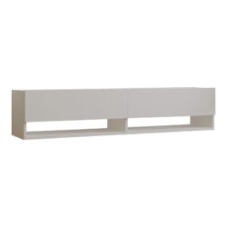 Έπιπλο τηλεόρασης επιτοίχιο Melosa pakoworld σε λευκή απόχρωση 141x30x31εκ