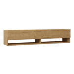 Έπιπλο τηλεόρασης επιτοίχιο Melosa pakoworld σε oak απόχρωση 141x30x31εκ