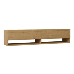 Έπιπλο τηλεόρασης επιτοίχιο Melosa pakoworld σε oak απόχρωση 141x30x31εκ