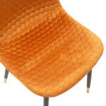 Καρέκλα Sila pakoworld βελούδο κεραμιδί-μαύρο χρυσό πόδι - Image 5