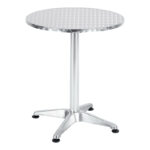 Tραπεζαρία Zircu-Lazo pakoworld σετ 3τεμ χρωμίου αλουμίνιο Φ60x70εκ - Image 3