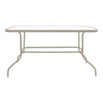 Τραπέζι Valor pakoworld μέταλλο σαμπανιζέ-γυαλί 110x60x70εκ - Image 2