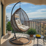 Κούνια Zafer pakoworld μέταλλο-pp καφέ-μαξιλάρι μπεζ - Image 2