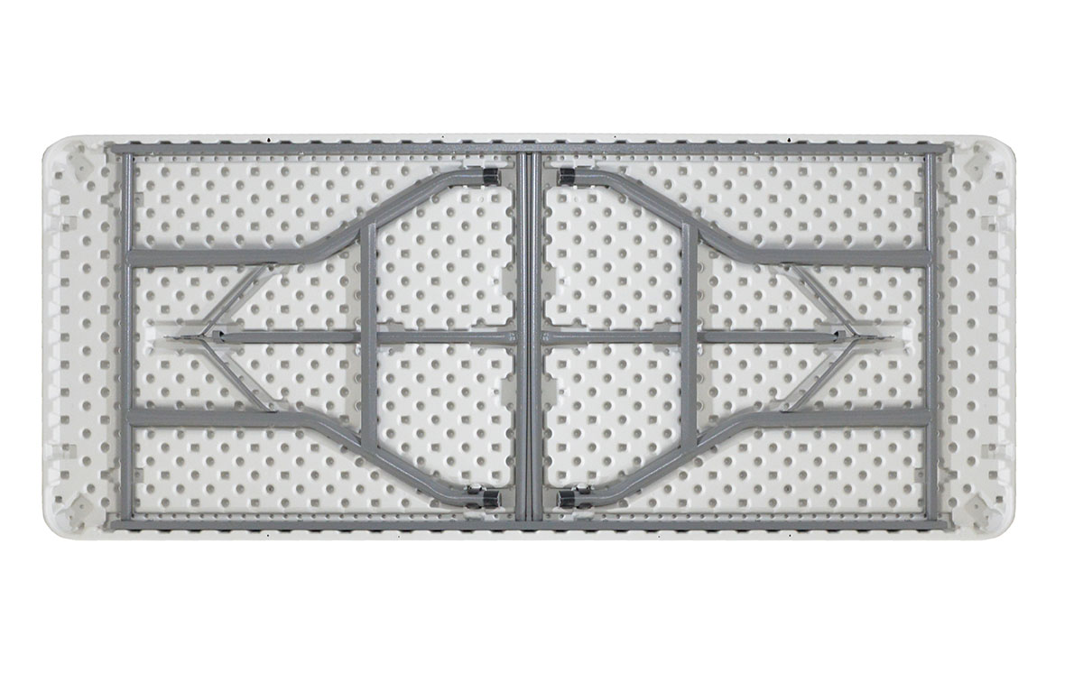 142-000001-2 Τραπέζι catering-συνεδρίου Aprilia pakoworld λευκό μονοκόμματη επιφάνεια 183x76x74εκ - Image 3