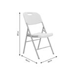 Καρέκλα catering-συνεδρίου πτυσσόμενη Zora pakoworld λευκό - Image 7