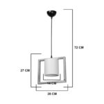 Φωτιστικό οροφής μονόφωτο Sereda pakoworld Ε27 σε καφέ-cream απόχρωση 28x14x27εκ - Image 4