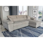 Γωνιακός καναπές-κρεβάτι αναστρέψιμος Comy pakoworld μπεζ-καφέ 286x160x75-90εκ - Image 3