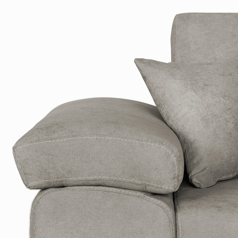 166-000007-6 Γωνιακός καναπές-κρεβάτι αναστρέψιμος Comy pakoworld μπεζ-καφέ 286x160x75-90εκ - Image 7