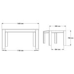 Τραπέζι Sepen pakoworld σε φυσική-λευκή απόχρωση 140x80x74εκ - Image 4