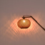 Φωτιστικό δαπέδου Gaia pakoworld Ε27 ξύλο καφέ 20x50x160εκ - Image 2