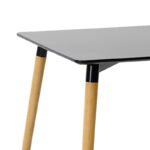 Τραπεζαρία Aurora-Natali pakoworld σετ 5τεμ pp-mdf σε μαύρη-φυσική απόχρωση 80x80x76εκ - Image 5