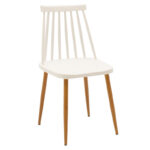 Τραπεζαρία Aurora-Balou pakoworld σετ 5τεμ pp-mdf λευκό Φ100x73εκ - Image 2