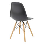 Τραπεζαρία Julita-Balou σετ 5τεμ pakoworld MDF-PP σε μαύρο-φυσικό απόχρωση Φ120x73εκ - Image 3