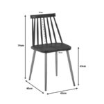 Τραπεζαρία Quana-Aurora I pakoworld σετ 5τεμ σε μαύρη-φυσική απόχρωση 120x70x75εκ - Image 8