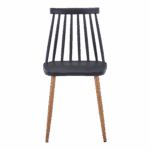 Τραπεζαρία Chloe-Aurora I pakoworld σετ 5τεμ γυάλινο 8χιλ ανθρακί - πόδι φυσικό-μαυρη απόχρωση 120x70x75εκ - Image 7