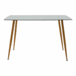 Τραπεζαρία Chloe-Aurora I pakoworld σετ 5τεμ γυάλινο 8χιλ ανθρακί - πόδι φυσικό-μαυρη απόχρωση 120x70x75εκ - Image 11