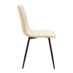 Τραπεζαρία Balou-Noor pakoworld σετ 5τεμ MDF μαύρο-μπεζ Φ100x73εκ - Image 3